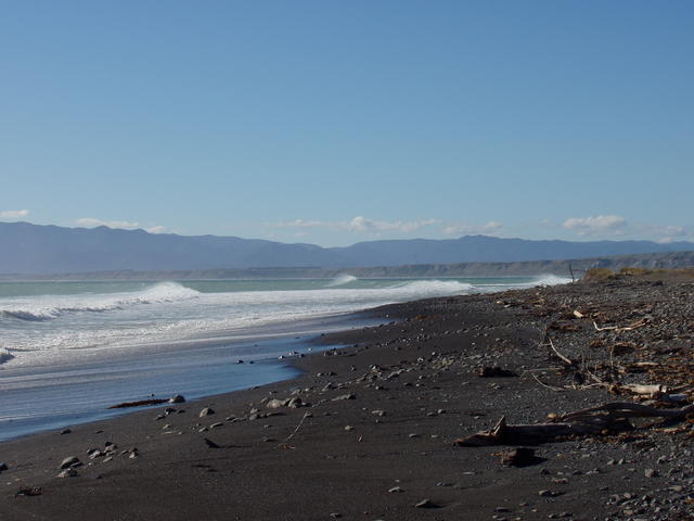 unclean seashore - free image